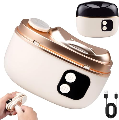 Coupe Ongle Electrique 3 en 1, Coupe-Ongles Électrique Automatique avec lumière LED et Rangement Automatique, Portable Lime a Ongle Electrique avec 2 Vitesses, Rechargeable USB (A)