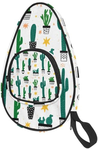 lcndlsoe Housse de protection pour raquette de tennis de table Motif cactus et étoiles
