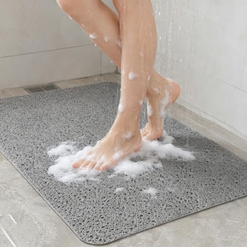 Alfombra Ducha Antideslizante para Baño y Ducha, Gris (60 x 40 cm)