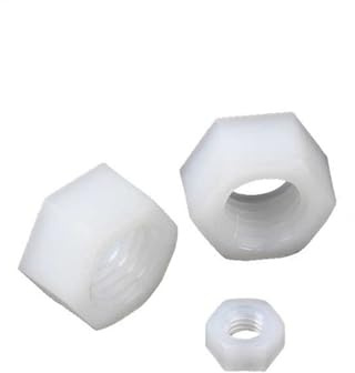 Kunststoff-Nylon-Sechskantmutter, Packung mit 10 Nylon-Sechskantmuttern, metrisches Gewinde M2-M10(M3)