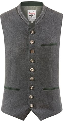 Stockerpoint Trachtenweste Sirius grau-tanne, 46
