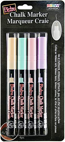 Bistro Chalk Marker Extra Fine Point Set 4/Pkg - Pastels (assorted)