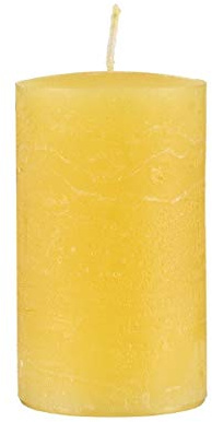 durchgefärbte Rustica Stumpenkerzen gelb 150/70 mm, 1 Stück, Rustik Kerzen, Adventskerzen, Weihnachtskerzen
