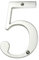 HASWARE House Number Sign 4 inch (10 cm) Modern Door Numbers Signage Plaque Street Home Address Numerals Zinc Alloy (5, Silver)