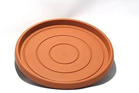 Soucoupe circulaire en résine 50 cm. Terracotta