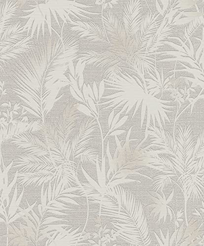Rasch Tapeten Vliestapete (Botanical) Grau graue 10,05 m x 0,53 m Kalahari 704129