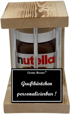 Personalisierte Geschenke für Kinder Geschenkidee mit Namen personalisierbar - Notfall Reserve Metallstäbe Nutella Glas (1 x 450 g) - Papa Mama Geburtstag Hochzeit