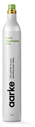 Aarke 2-pack 60L Gas Cylinder for Sparkling Water Maker, 100% Renewable CO2