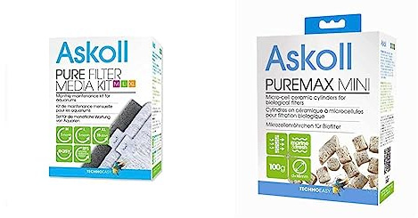 Askoll AskollAskoll AC350013 Kit Ricambio filtranti per Pure M-L-XL & AC350006 Cannolicchi Pure Max Mini 100gr in Busta TrasparenteAskoll