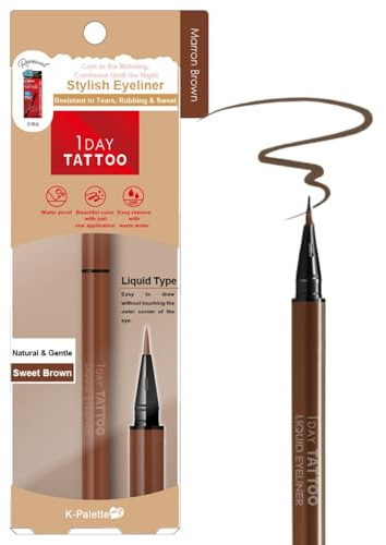 K-Palette 1DAY TATTOO Liquid Eyeliner 03 Maroon Brown, 0,67 ml