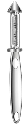 DOIAESKV Premium Swivel Vegetable I-Peeler For Kitchen, Potato Peelers With Blemish remover For Home Cooks and Chefs,Stainless Steel Serrated and Julienne blade (Silver)