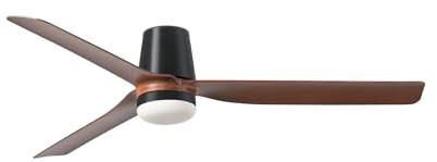 FARO BARCELONA 33831-1TW - PUNT TUB M LED Ventilador negro/madera oscura DC