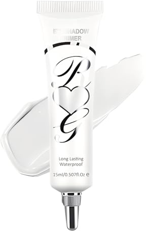 Eyeshadow Primer, Pigment Base Eyeshadow Primer, Ultra-Creamy Eye Base Lightweight Long Lasting Eye Primer, Matte Full Coverage Concealer Makeup for Mature Skin 15ml (1# white)