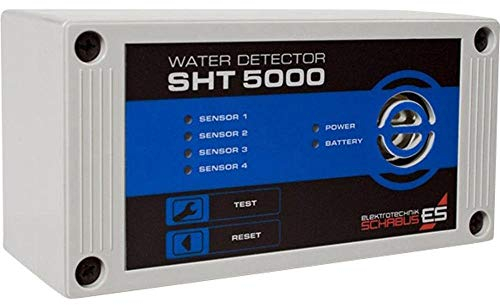 Wassermelder Schabus SHT 5000 230 V, 4 Eingänge, 9V-Batterieüberbrückung bei kurzen Stromaufall, Anschluss an BUS-System (EIB), Anschluss an externe Geräte