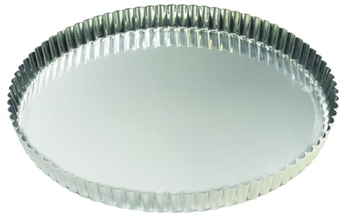 Gobel 126350 Tourtière Rond Cannelé Fond Fixe Fer Blanc