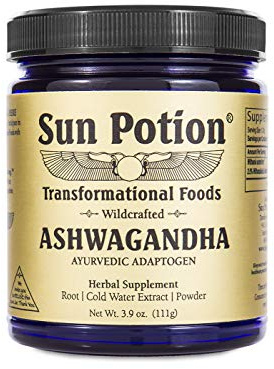 Sun Potion Ashwagandha Root Extract Powder 111g – Withania Somnifera Adaptogen | Wildcrafted Herbal Supplement for Stress Support, Balance & Vitality | Botanical Powder for Tea, Coffee & Smoothies
