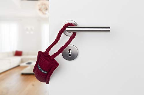 LOOFS-Design Tür Klemmschutz Türstopper Türkordel Doorstop klein Bordeauxrot