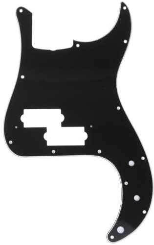 Musiclily Pro 13 Löcher P Bass Pickguard Schlagbrett MIJ 3 lagig Schwarz | für 4-Saiter Fender Japan Precision Bass