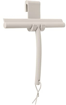 Blomus Duschabzieher -VIPO- Duschwischer mit Halterung 24 cm breit Abzieher aus Silikon für Dusche, Badezimmer Fensterabzieher Scheibenabzieher Moonbeam (69201)