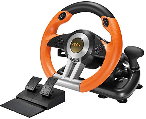 PXN V3II PC Racing Wheel, USB Car Race Sim Game PC Steering Wheel with Pedals for Windows PC/PS3/PS4/Nintendo Switch/Xbox One/Xbox Series X/S