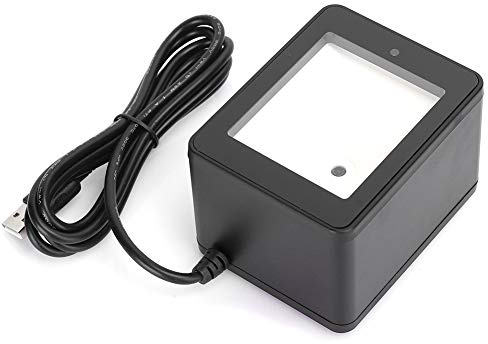 Desktop-Barcode-Scanner, QR-Code-Scan-Plattform, CMOS-Bildverarbeitungs-Supermarkt Mobile Payment Barcode-Leser, RS232-USB-Schnittstelle Kontinuierlicher automatischer(Schwarz)
