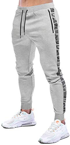 MakingDa Gym Tracksuit Bottoms Men Joggers Sweatpants Slim Fit Stretch Skinny Activewear Trousers
