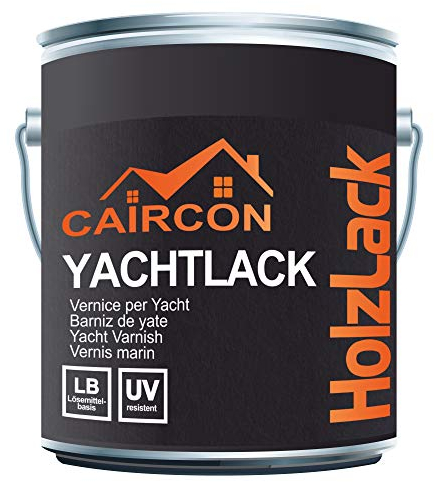 CAIRCON Vernis marin - Protection bois - Excellente dureté, résistance aux UV, à l'eau salée - Brillant - Incolore 2,5L