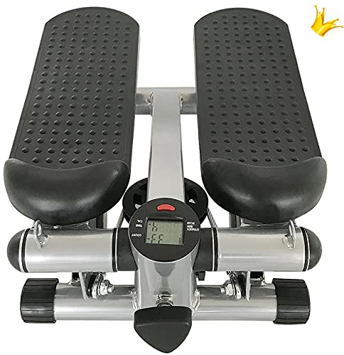 Anth Mini Stepper, Twister Stepper con Power Ropes, Stepper per casa, Step Fitness Attrezzature Regolabili con Display LCD per Allenamento Indoor,2 in 1 per Casa, Peso Massimo Utente 100kg