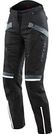 Dainese - Tempest 3 D Dry Lady Pants, Motorrad Tourenhose Für Damen, Wasserdicht, Herausnehmbares Thermofutter, Knieschutz, Schwarz/Schwarz/Ebony, 52