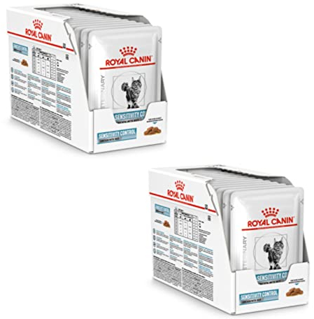 Royal Canin Veterinary Sensitivity Control | Doppelpack | 2 x 12 x 85 g | Diät-Alleinfuttermittel für ausgewachsene Katzen | Zur Minderung von Nährstoffintoleranzerscheinungen