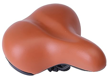 TAHUAON Selle de vélo confortable extra large avec suspension, excellente selle de vélo souple de rechange pour homme et femme, marron