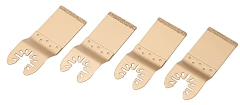 4 Stück 34mm Oszillierendes Sägeblatt Diamant Oszillierwerkzeug Metall Multitool Klingen Schneller Wechsel Unabhängige Verpackung Schleifen und Schneideblatt für Holzbearbeitung