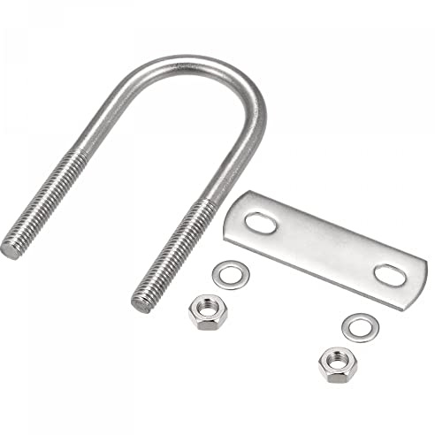 sourcing map U-Bolzen M6x27x70mm Bügelbolzen Runde U-Schraube 304 Edelstahl | Mit Zubehör, Für Baurohre