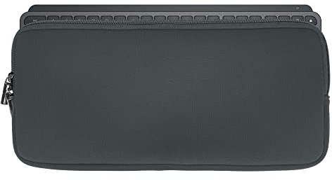kwmobile Funda para Teclado Compatible con Logitech MX Keys Mini Wireless - Estuche de Neopreno con Cremallera - Gris