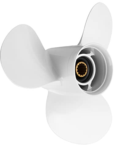 VQPROPs Außenbord-Propeller aus Aluminium, für Boote, Außenbord-Propeller, passend für Yamaha-Motoren 25/30/40/50/55/60 PS, 7,6–1,3 cm Getriebemotoren, 13 Spline-Zähne, rechts