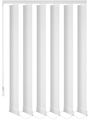 ERSATZLAMELLEN 8 FARBEN 250 CM LANG INDIVIDUELL KÜRZBAR AUSTAUSCHLAMELLEN LAMELLENVORHANG (Weiss, 10er Set)