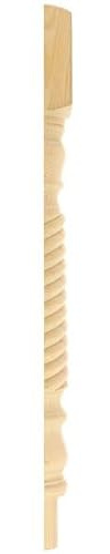 Jackson Woodturners Pine Barley Twist Half Newel Post – 730mm x 90mm x 60mm, Unfinished Staircase Half Newel for Wall-Mounted Stair Parts