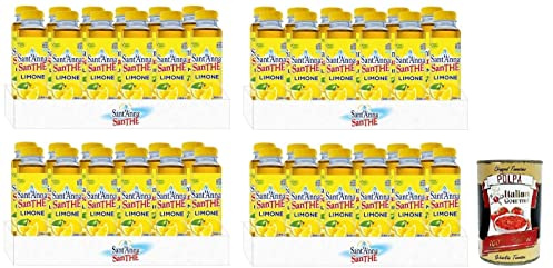 Italian Gourmet Tè freddo al Limone Santhè Eistee 48 x 330ml | Bevanda rinfrescante, glutenfrei; PET-Flasche für unterwegs und Pause, Gesamtnettogewicht 15,84 L + Kostenlos Polpa 400g