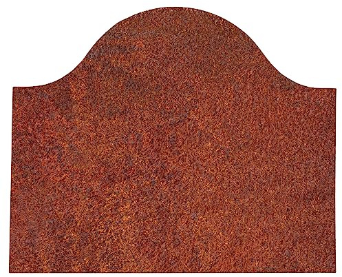 Biscottini Frontone con Stemma 80x2x65 cm | Piastra per Camino Funzionale e Decorativa | Frontone Camino in ghisa