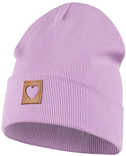 Smarilla Mütze Beanie Mädchen Damen Kinder Übergangsmütze, 58-60, Flieder