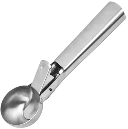Paletta Gelato Cucchiaio for Gelato, Cucchiaio a Sfera, Cucchiaio Doppio Uso in Acciaio Inossidabile, Macchina for Palline di Gelato alla Frutta Palline Gelato (Color : S)
