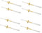 Cabilock 8 Pièces Tube de mèche bougeoirs Support de mèche en Fibre de Verre Bougies mèche de Bougie Tubes à mèche pour Lampe à Huile mèche de brûleur de Lampe à pétrole Métal