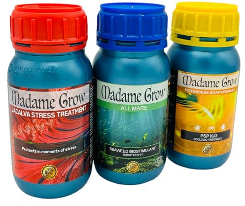 Madame Grow - Nutrition Avancée, Engrais Hydroponique - Améliore le Rendement et la Floraison - Kit Afgani 3 x 250ml