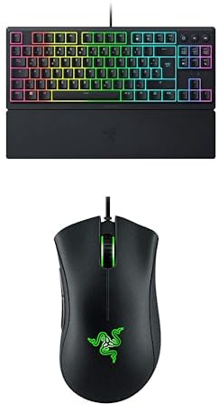 Razer Ornata V3 Tenkeyless DeathAdder Essential (2021) Bundle - Kompakte Flache Gaming-Tastatur DeathAdder Kabelgebundene Gaming-Maus Optischem Sensor mit 6400 DPI | Schwarz