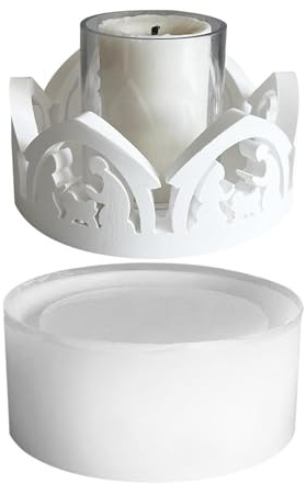 Molde hueco para candelabro de Jesús, molde de resina epoxi, molde de silicona para manualidades, molde de vertido de cemento, molde de yeso para decoración, decoración del hogar