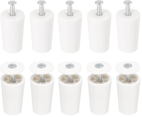 QUARKZMAN 10Pz Ferma Tapparelle plastica resistente da 40mm Tappi D'Arresto Tappo di Arresto per Tapparella in Plastica con Rondelle e Viti per Tapparelle Stecche per Tapparelle, Bianco