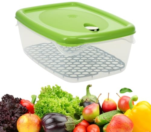 GarPet Frischhaltedosen mit Deckel Mealprepboxen Dampfventil Vorratsdosen mit Deckel Luftdicht Aufschnittboxen für Kühlschrank Kunststoff Gefrierdosen mit Abtropfgitter 5 L