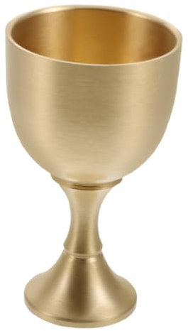 Mipcase Verres à Whisky Anciens Gobelets à Vin Médiévaux Laiton Calices Rituels Coupes Église Rétro pour Première Communion Bénédiction de Autel