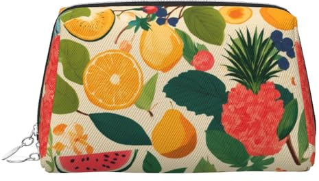 Hojas Tropicales Y Flores - Bolsa organizadora de artículos de aseo de piel, bolsa de maquillaje para mujer, Silver, Talla única, Neceser