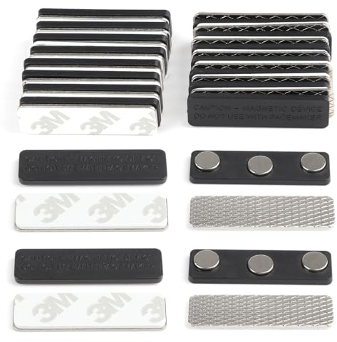 15 Pairs Magnetic Curtain Closure, Self Adhesive Curtain Magnetic Clips, Strong Magnetic Holdbacks for Blackout Blinds Window, Portable Traceless Removable Black Fasteners for Home Office